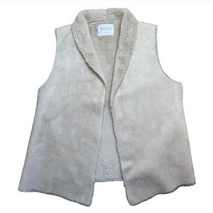 Velvet By Graham Spencer’s Creme Faux Fur Vest Size Small